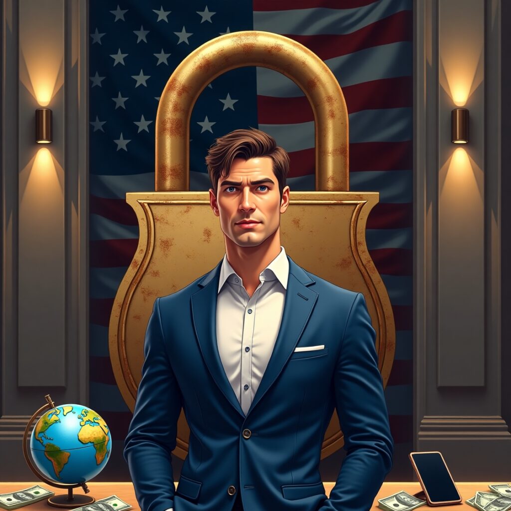 Flux_Dev_A_dramatic_highcontrast_illustration_of_a_businessman_1